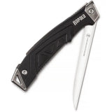 Rapala Folding Pro Fillet Lockback FFPF5 - 5 Inch Satin Blade 6.25 Inch Closed Black Rubberized Handle by Rapala