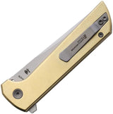 North Mountain Blade Chop 2 Button Lock Bronze 2403B - SAN MAI Tanto Blade With Bronze Aluminum Handle by North Mountain Blade
