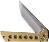 North Mountain Blade Chop 2 Button Lock Bronze 2403B - SAN MAI Tanto Blade With Bronze Aluminum Handle by North Mountain Blade