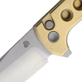 North Mountain Blade Chop 2 Button Lock Bronze 2403B - SAN MAI Tanto Blade With Bronze Aluminum Handle by North Mountain Blade