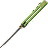 North Mountain Blade Chop 2 Button Lock Zombie Knife SLD MAGIC Steel Tanto Blade - DLC Black Green Aluminum Handle by North Mountain Blade