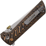 North Mountain Blade Chop 2 Button Lock Snake G10 2406 BKSK - SLD-Magic SAN MAI Tanto Blade Extended Tang by North Mountain Blade