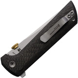 North Mountain Blade Chop 2 Button Lock CF 2406CF - Carbon Fiber Handle And San Mai Tanto Blade by North Mountain Blade