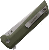 North Mountain Blade Chop - 2 Button Lock San Mai Tanto Knife Green G10 Handle 2406GR by North Mountain Blade