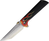 North Mountain Blade Chop 2 Button Lock Flames 2406-HOTROD by North Mountain Blade