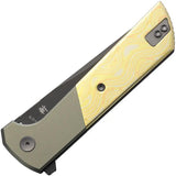 North Mountain Blade Chop - Copper Damascus Handle With Extended Tang And Black SLD Magic San Mai Tanto Blade by North Mountain Blade