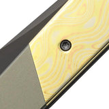 North Mountain Blade Chop - Copper Damascus Handle With Extended Tang And Black SLD Magic San Mai Tanto Blade by North Mountain Blade