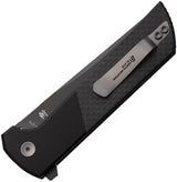 North Mountain Blade Chop 2 Button Lock CF DLC Knife San Mai Tanto With Carbon Fiber Handle by North Mountain Blade