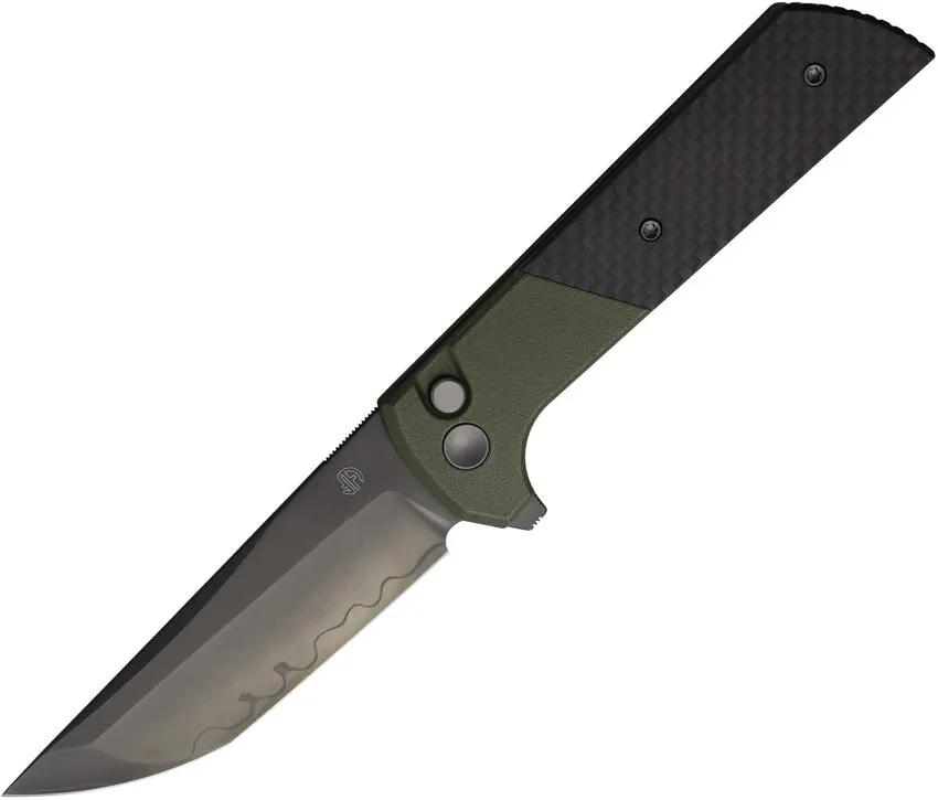 North Mountain Blade Chop 2 Buttonlock CF Green 2407-SPGRCF-DLC by North Mountain Blade