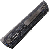 North Mountain Blade Chop 4 Linerlock - Blue Purple Carbon Fiber Handle And SLD MAGIC Steel Tanto by North Mountain Blade