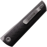 North Mountain Blade Chop 4 Linerlock Tanto 3KCF Carbon Fiber Handle With Storage Case - SLD Magic Steel Blade by North Mountain Blade