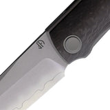 North Mountain Blade Chop 4 Linerlock Tanto 3KCF Carbon Fiber Handle With Storage Case - SLD Magic Steel Blade by North Mountain Blade