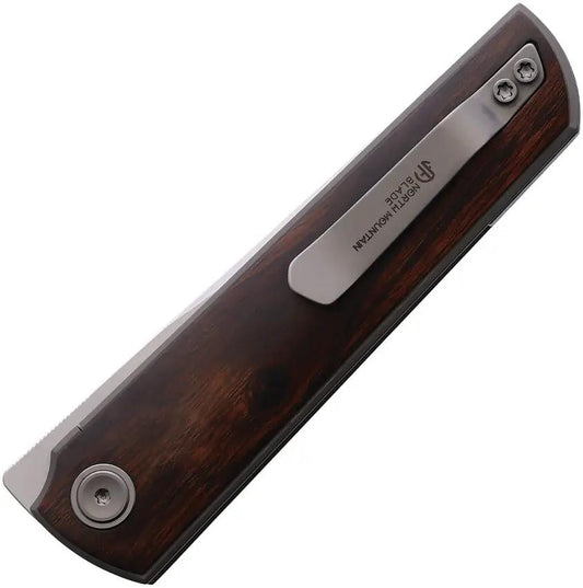 North Mountain Blade Chop 4 Linerlock Ironwood 2412IW - SLD MAGIC Steel Tanto Blade by North Mountain Blade