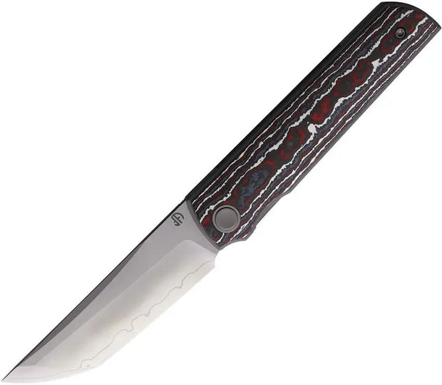 North Mountain Blade Chop 4 Linerlock Red/Wht CF 2412-RDWH by North Mountain Blade