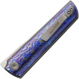 North Mountain Blade Chop 4 Linerlock Timascus Folding Knife - Extended Tang SLD MAGIC Steel Blade by North Mountain Blade