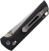 North Mountain Blade Chop Crossbar Lock - Copper-Clad Steel Tanto Blade, Black G10 Handle by North Mountain Blade