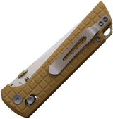 North Mountain Blade Chop 2 Crossbar Lock Tan G10 Handle - 3.5 Inch Tanto Blade Utility by North Mountain Blade