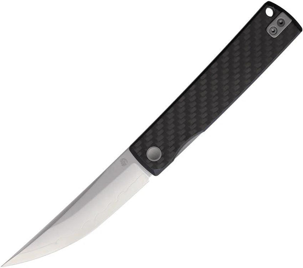 North Mountain Blade Kaiken Linerlock Blk CF 250220 by North Mountain Blade
