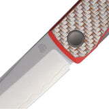North Mountain Blade Kaiken Linerlock - Red Carbon Fiber Handle With SAN MAI Blade by North Mountain Blade