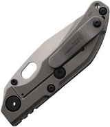 North Mountain Blade BBNM Framelock Ceramic CF 2521 WHCF - SLD Magic Bowie Knife With Snow Ceramic Carbon Fiber Handle by North Mountain Blade