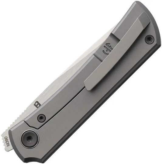 North Mountain Blade Sun Framelock Ti Stripe 2525 - Titanium Frame Lock Knife With M390 Clip Point by North Mountain Blade