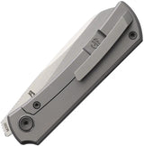 North Mountain Blade Moon Framelock Ti 2526-FLAT - Brushed Titanium Handle With M390 Blade by North Mountain Blade