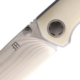 North Mountain Blade Ultra Linerlock Bone Knife - ZDP-189 Stainless Blade 3.75 Inch Closed 2.75 Inch Blade Bone Handle by North Mountain Blade