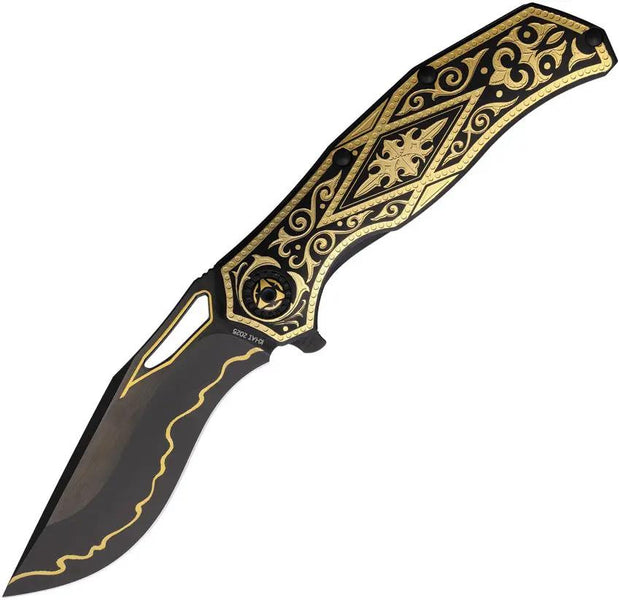 North Mountain Blade Gold Nocturne Linerlock 24K 2532-GD-DLC by North Mountain Blade