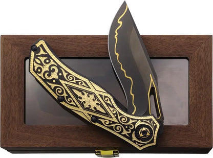 North Mountain Blade Gold Nocturne Linerlock 24K 2532-GD-DLC by North Mountain Blade