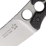 North Mountain Shura Fixed Blade - ZDP189 Steel, Carbon Fiber Handle, Custom K-Sheath by North Mountain Blade