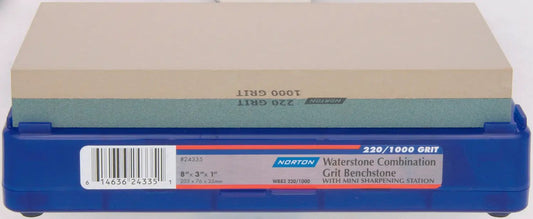 Norton Waterstone 220 1000 Grit Benchstone - Dual Grit Sharpening Stone For Woodworkers And Knife Enthusiasts by Norton