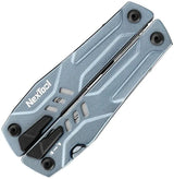 NexTool Sailor Pro Multi Tool NE20045 - Dual Safe-Locking 13-Tool Pliers With Blue Gray Stainless Handles by NexTool