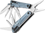 NexTool Sailor Pro Multi Tool NE20045 - Dual Safe-Locking 13-Tool Pliers With Blue Gray Stainless Handles by NexTool