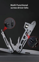NexTool Vanguard Multi Tool NE20131 5.25 Inch Closed Stainless Handle With Wrench Needlenose Pliers Wire Cutter Saw Blade by NexTool