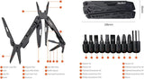 NexTool Black Knight Multi Tool NE20151 - Aluminum Handles With 14 Tools Pliers Wire Cutter Saw Bottle Opener Scissors by NexTool