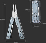 NexTool Mini Sailor Pliers Multitool NE20156B - 2.63 Inch Closed Blue Aluminum Handles by NexTool