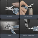 NexTool Mini Sailor Pliers Multitool NE20156B - 2.63 Inch Closed Blue Aluminum Handles by NexTool