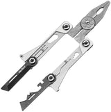 NexTool Silver Blade EDC Tool - Card Size Titanium Finish Multi Tool With Pliers, Wire Cutter, Ruler And Bottle Opener by NexTool