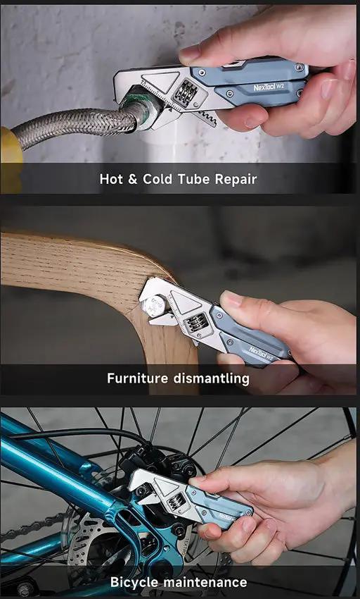 NexTool W2 Light Wrench NE20293A - All In One Multi Tool With Pliers Wire Cutter Knife And Bit Driver by NexTool