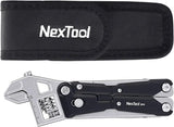 NexTool Adjustable Wrench Multi Tool NE20362 - 5.5 Inch Black Stainless Handles With Pliers, Blade, Saw, File And Pouch by NexTool