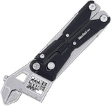 NexTool Adjustable Wrench Multi Tool NE20362 - 5.5 Inch Black Stainless Handles With Pliers, Blade, Saw, File And Pouch by NexTool