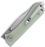 NUKNIVES Kumpanter Linerlock Jade S13-1005 - Satin D2 Blade, Jade G10 Handle, Pocket Clip by NUKNIVES