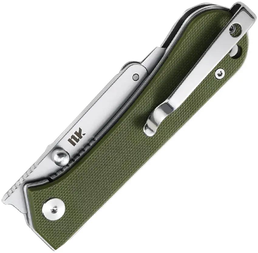 NUKNIVES Kumpanter Utility Linerlock Olive Drab Finish - Durable EDC Knife Featuring Secure Lock by NUKNIVES