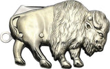 Novelty Cutlery Buffalo Folder KB139 - Buffalo Shaped Handle With Lanyard Hole And Mirror Finish Stainless Blade by Novelty Cutlery