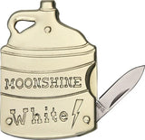 Novelty Cutlery Moonshine Jug Folder K003P - Moonshine Jug Shape Folding Knife With Satin Finish Blade by Novelty Cutlery