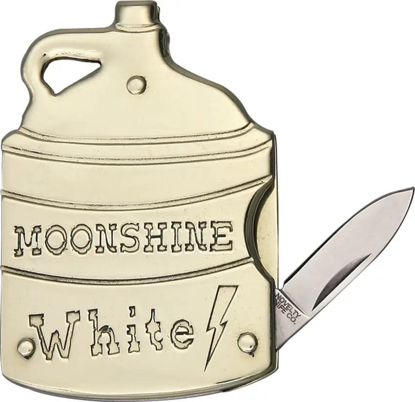 Novelty Cutlery Moonshine Jug Folder K003P - Moonshine Jug Shape Folding Knife With Satin Finish Blade by Novelty Cutlery