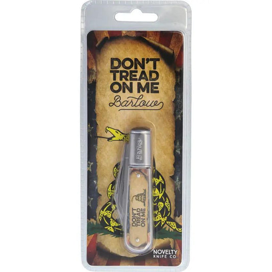 Barlow Novelty Cutlery Dont Tread On Me Knife - 3.25 Inch Closed, Acrylic Handle, Mirror Clip And Pen Blades by Novelty Cutlery