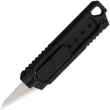 Novelty Cutlery Mini Knife NV335 K1017 - Compact 2 Inch Closed, 0.63 Inch Stainless Blade, Black Aluminum Handle by Novelty Cutlery