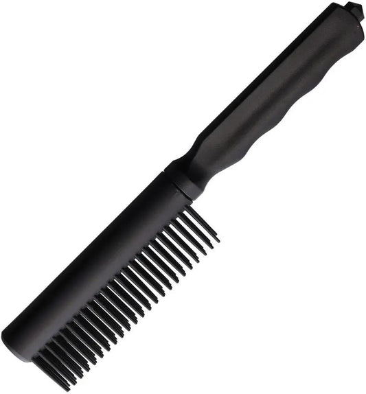 Novelty Cutlery Personal Safety Brush Knife NV338 - Partially Serrated Blade With Glass Breaker Black ABS by Novelty Cutlery