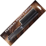 Novelty Cutlery Personal Safety Brush Knife NV338 - Partially Serrated Blade With Glass Breaker Black ABS by Novelty Cutlery